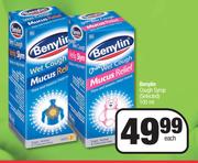 Benylin Cough Syrup (selected)-100ml Each