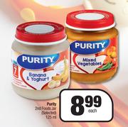 Purity 2nd Foods Jar (Selected)-125ml Each