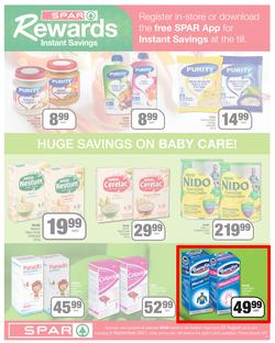 SPAR COUNTRY EASTERN CAPE : Here For you (24 August - 5 September 2021) Valid In Amahlathi, Bedford, Buffalo Flats, Cala, Centane, Hankey, Komga, Nemato, Patensie, Peddie, Zastron, Indwe, Kwa-Fetting, page 9