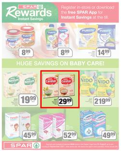 SPAR COUNTRY EASTERN CAPE : Here For you (24 August - 5 September 2021) Valid In Amahlathi, Bedford, Buffalo Flats, Cala, Centane, Hankey, Komga, Nemato, Patensie, Peddie, Zastron, Indwe, Kwa-Fetting, page 9