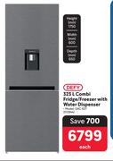 Defy 323L Combi Fridge/Freezer With Water Dispenser DAC 627