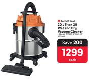 Bennett Read 20L Titan 20 Wet & Dry Vacuum Cleaner BJ1922-P1200-20