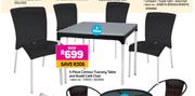 5 Piece Contour Tuscany Table & Buddi Cafe Chair