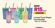 Lumoss Tucan Slogan Cup Assorted-Each