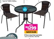 3 Piece Lima Chair & Table