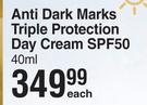Nivea Perfect & Radiant Luminous 630 Anti Dark Marks Triple Protection Day Cream SPF50-40ml Each