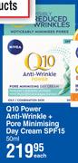 Nivea Q10 Power Anti Wrinkle + Pore Minimising Day Cream SPF15-50ml Each