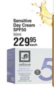 Celltone Sensitive Day Cream SPF50-50ml Each