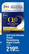 Nivea Q10 Anti Wrinkle Power Revitalising Night Cream-50ml Each