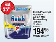 Finish Powerball Quantum All In 1 Max Dishwashing Tablets 50 Tablets