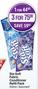 Sta Soft Fabric Conditioner Refill Pack Assorted-500ml