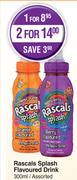 Rascals Splash Flavoured Drink Assorted-For 2 x 300ml