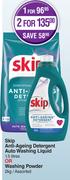 Skip Anti Ageing Detergent Auto Washing Liquid 1.5L Or Washing Powder 2Kg Assorted-For 1