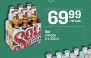 Sol Handies-6 x 330ml Per Pack