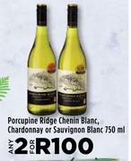 Porcupine Ridge Chenin Blanc, Chardonnay Or Sauvignon Blanc-For 2 x 750ml