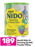 Nestle Nido 3+ Growing Up Milk Powder-900g Each