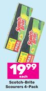 Scotch-Brite Scourers 4 Pack-Each