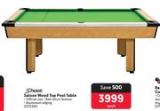 Shoot Saloon Wood Top Pool Table