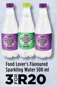 Food Lover's Flavoured Sparkling Water-For 3 x 500ml