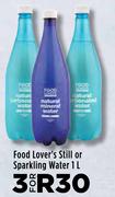 Food Lover's Still Or Sparkling Water-For 3 x 1Ltr