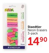 Steadtler Neon Erasers 3 Pack