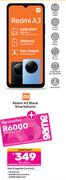 MI Redmi A3 Black Smartphone-On 1.3GB Red Top Up Core More Data