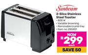 Sunbeam 2-Slices Stainless Steel Toaster