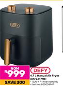 Defy 4.7Ltr Manual Air Fryer  DAF2347MB
