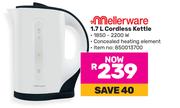 Mellerware 1.7Ltr Cordless Kettle