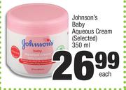 Johnson's Baby Aqueous Cream (Selected)-350ml Each
