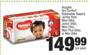 Huggies Dry Comfort Disposable Diapers Jumbo-Per Pack