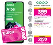 Oppo A16s 4G Smartphone-On 1GB Red Top Up Core More Data