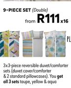 Oeko-Tex 9-Piece Comforter Set (Double)