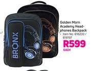 Golden Morn Academy Head Phones Backpack-Each