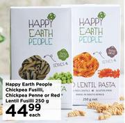 Happy Earth People Chickpea Fusilli, Chickpea Penne Or Red Lentil Fusilli-250g Each