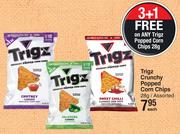 Trigz Crunchy Popped Corn Chips Assorted-28g Each