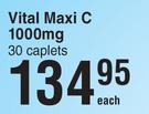 Vital Maxi C 1000mg 30 Caplets-Each