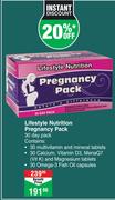 Lifestyle Nutrition Pregnancy Pack 30 Day Pack