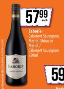 Laborie Cabernet Sauvignon, Merlot, Shiraz Or Merlot/Cabernet Sauvignon-750ml Each