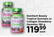 Nutritech Beauty Tropical Gummies Or Collagen Strawberry Gummies-180g Each