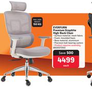 Everfurn Premium Graphite Mid Back Chair