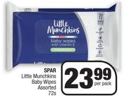 Spar Little Munchkins Baby Wipes Assorted-72s Per Pack