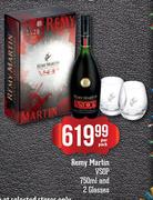 Remy Martin VSOP-750ml & 2 Glasses-Per Pack
