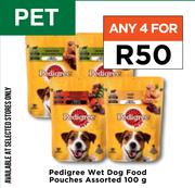 Pedigree Wet Dog Food Pouches Assorted-For Any 4 x 100g