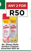 Mr Sheen Multi Surface Cleaner Assorted-For Any 2 x 400ml