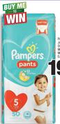 Pampers Jumbo Pack Disposable Pants Midi(66s),Junior(50s),Maxi(60s) orExtra Large(44s)-Per Pack