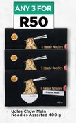 Udles Chow Mein Noodles Assorted-For 3 x 400g