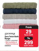 Glodina Zero Twist Bath Range (Face Cloth)