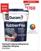Duram 20L Rubberflex Grey Waterproofing Roof Paint 81479094
