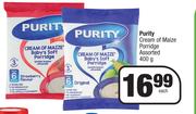 Purity Cream Of Maize Porridge Assorted-400g Each